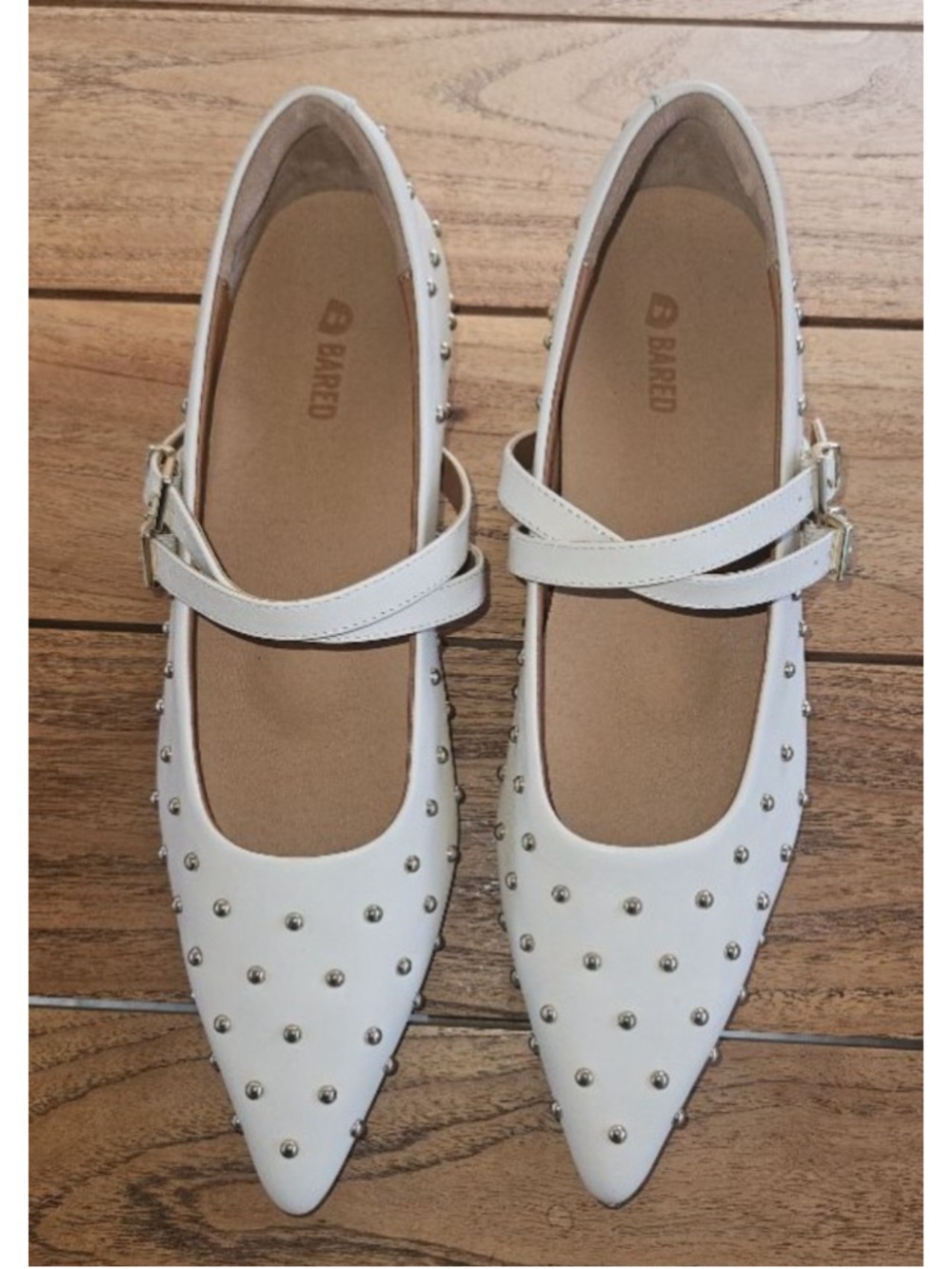 Bared Footwear Pipilo Size 40 Studded Maryjane Flat - Picture 2 of 7